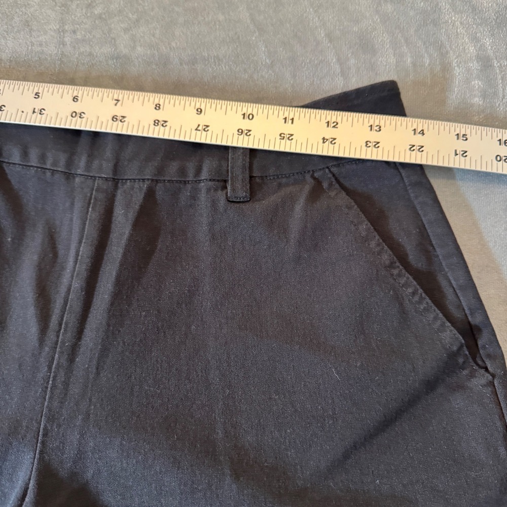Boston Proper Womens Chino Shorts 6 Black Stretch Cotton Blend Preppy Classic - Picture 6 of 8